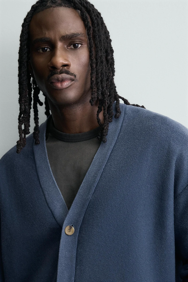 WASHED RELAXED FIT CARDIGAN