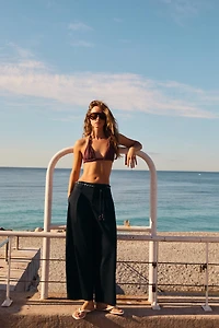POPLIN PANTS WITH SCARF BELT