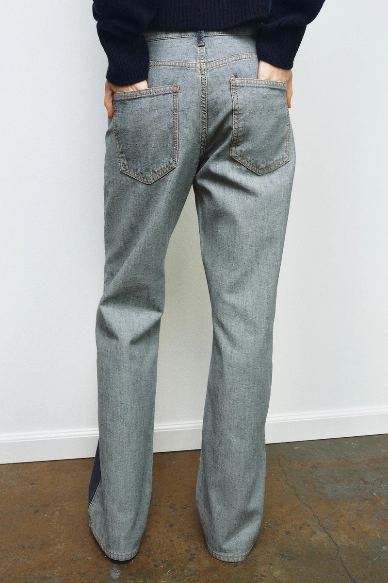 ZW COLLECTION MID-RISE STRAIGHT LEG JEANS