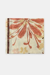 100% COTTON FLORAL PRINT SCARF