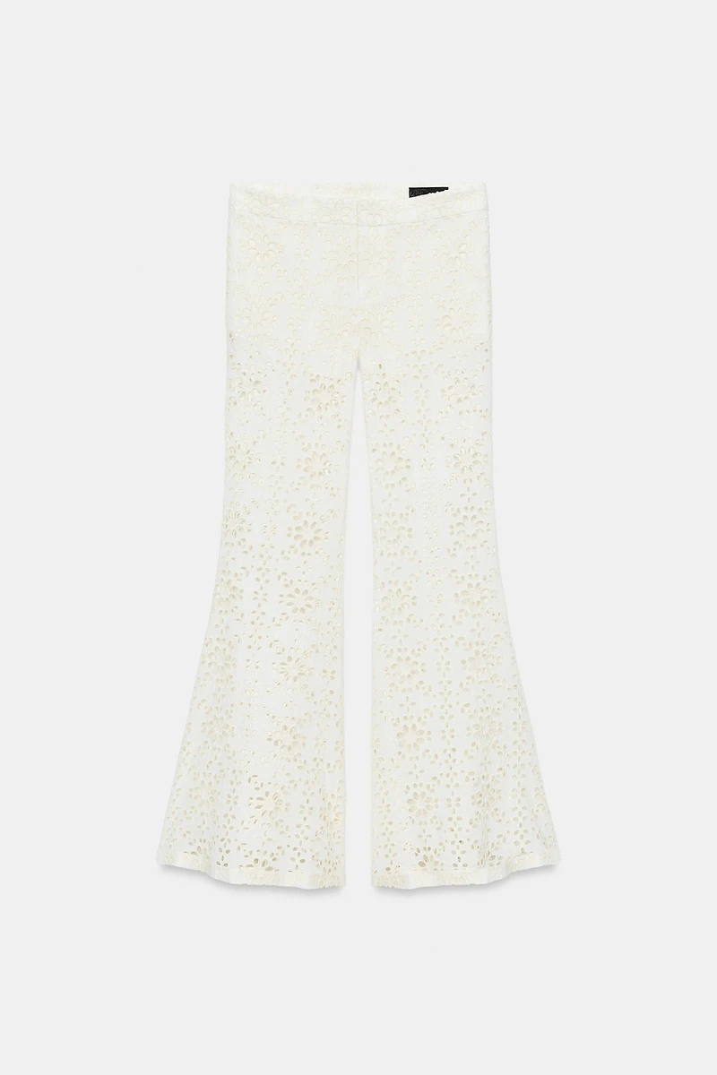 EMBROIDERED FLARE PANTS ZW COLLECTION