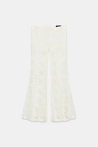 EMBROIDERED FLARE PANTS ZW COLLECTION