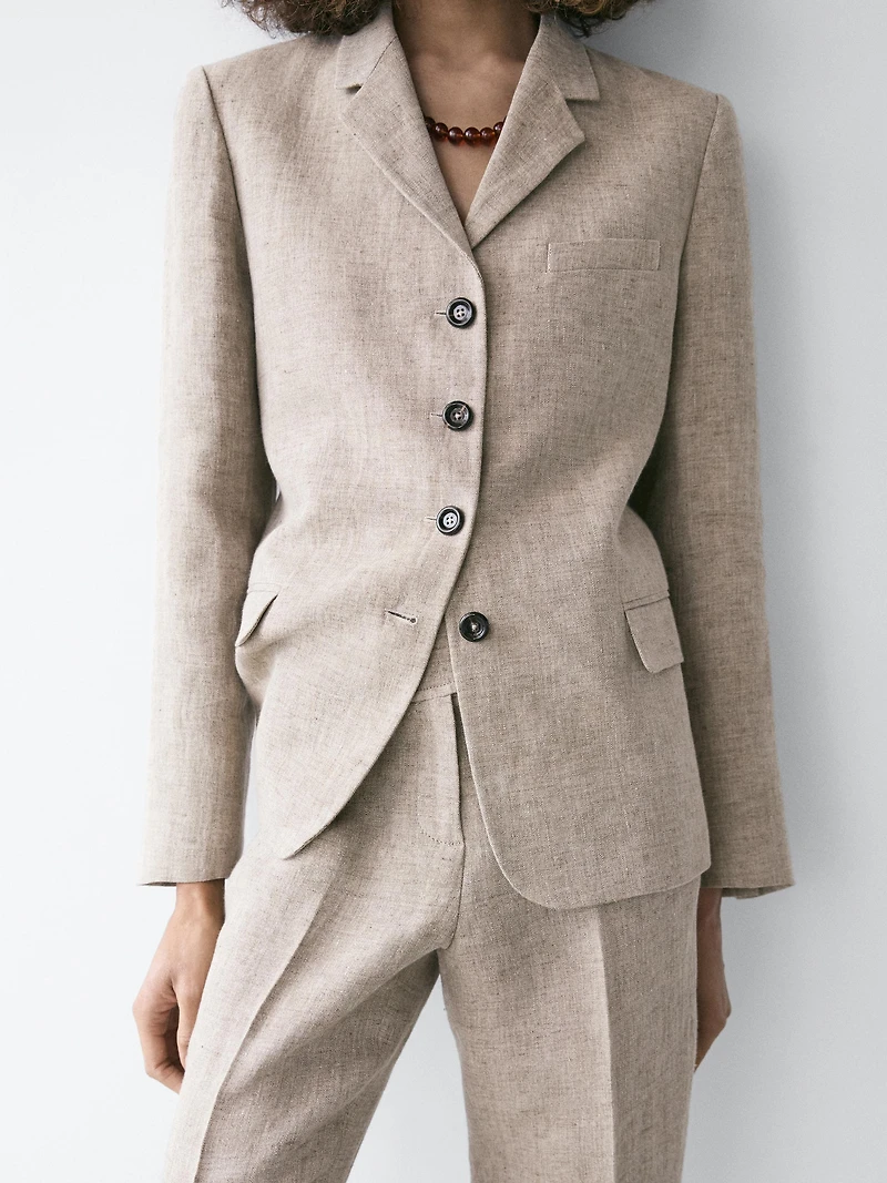 Linen melange capris