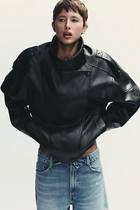 FAUX LEATHER JACKET