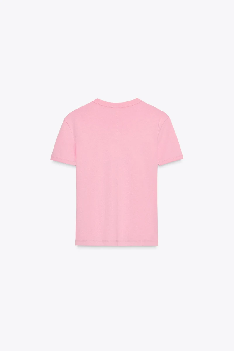 BACK SEAMED T-SHIRT