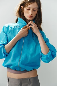 TECHNICAL FABRIC ZIP JACKET