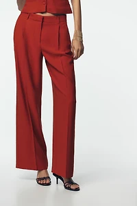 PLEATED WIDE LEG PANTS