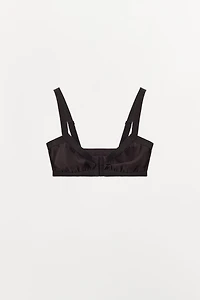 ELASTICIZED SILK BLEND BRALETTE