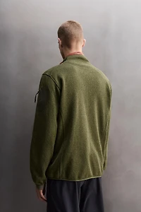 COMBINATION FLEECE CARDIGAN