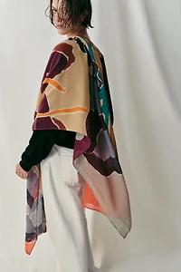 ORGANIC LINEN BLEND PRINTED SCARF
