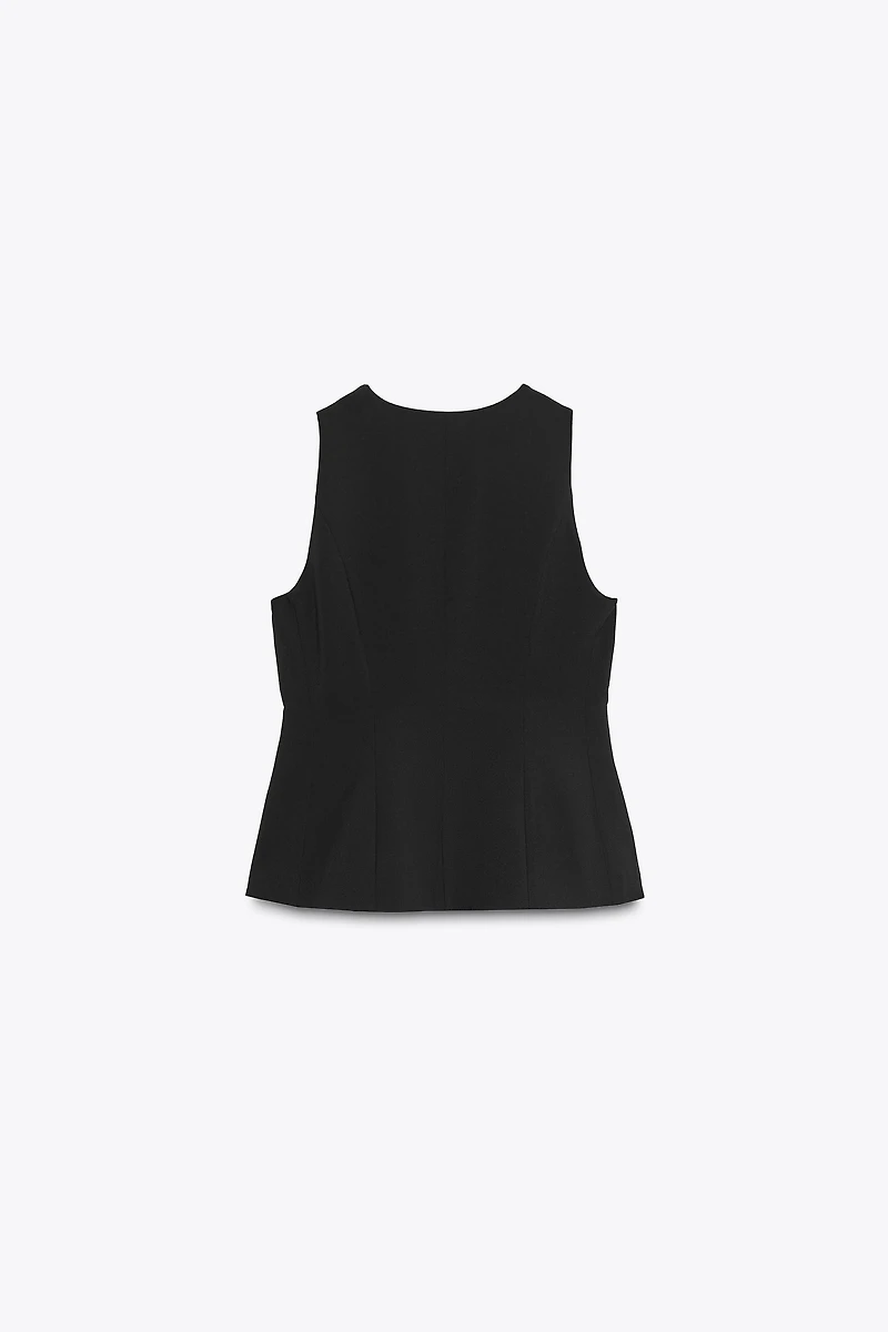 FITTED PEPLUM VEST