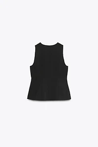 FITTED PEPLUM VEST