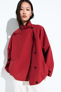 Veste technique à bouton latéral en coton