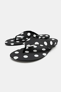 POLKA DOT FLAT SANDALS
