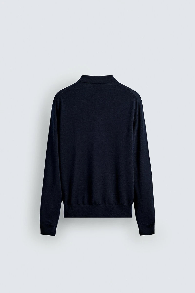 POLO EN MAILLE 100 % LAINE