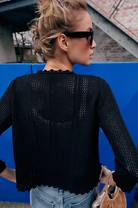 GILET EN MAILLE POINTELLE