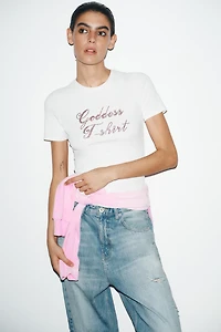 T-SHIRT INSCRIPTION STRASS