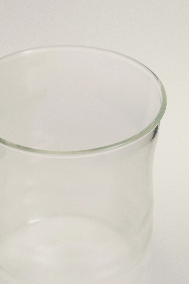 EMBOSSED BOROSILICATE GLASS MUG