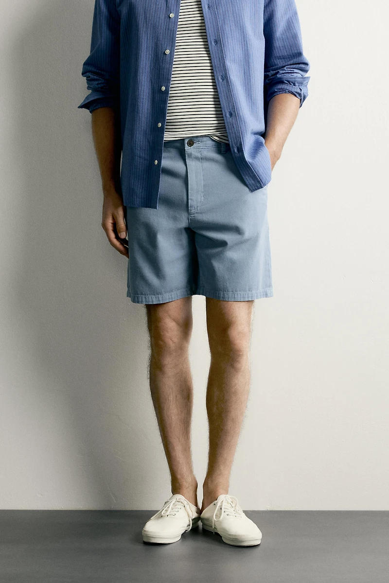 WASHED REGULAR FIT SHORTS