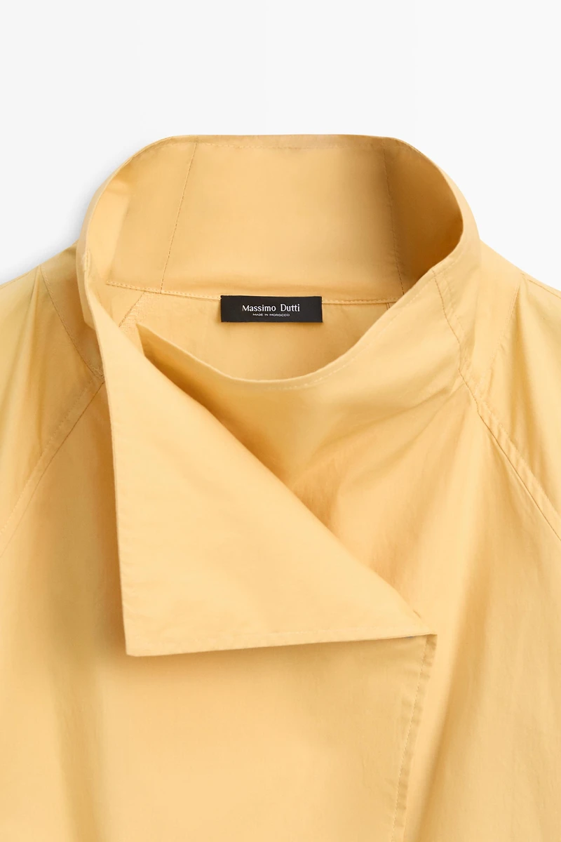 Veste bomber à fermeture latérale 100 % coton