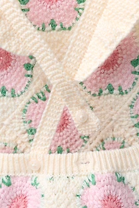 CROCHETED FLOWER ROMPER