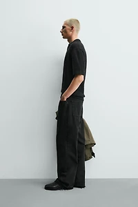 TEXTURED RELAXED FIT KNIT POLO