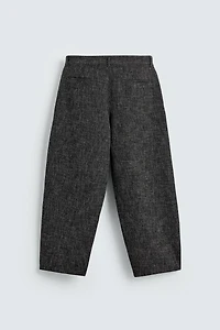 TEXTURED BALLOON FIT PANTS