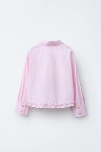 RUFFLED HEM SHIRT