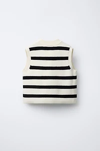 STRIPED KNIT VEST