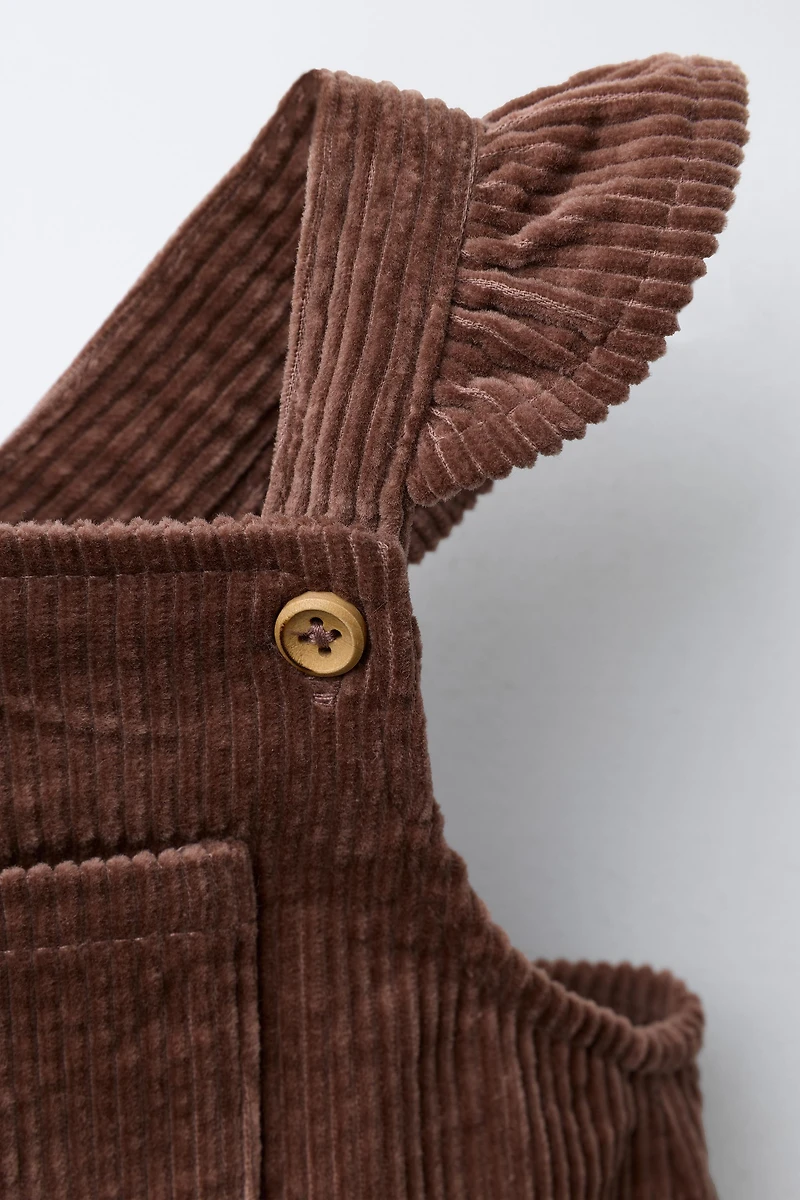 CORDUROY PINAFORE DRESS AND BLOOMERS