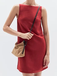 Small split suede leather bag