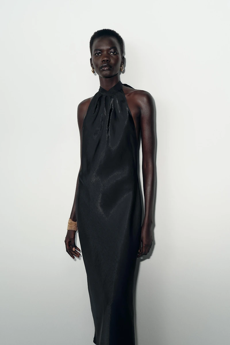 HALTER MIDI DRESS