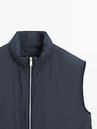 Veste sans manches ultralégère et déperlante en duvet mélangé