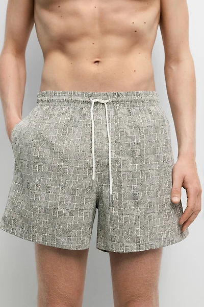 Short de bain imprimé