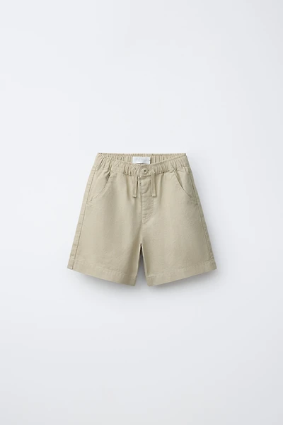 LINEN AND COTTON SHORTS