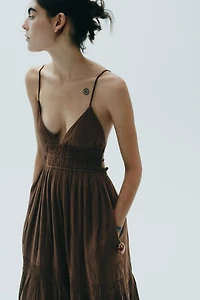 GAUZE MIDI DRESS