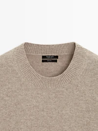 100% wool oversize short sleeve sweater