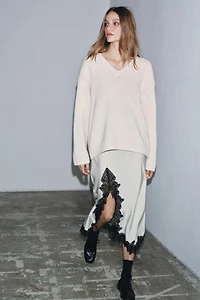 ZW COLLECTION LACE MIDI SKIRT