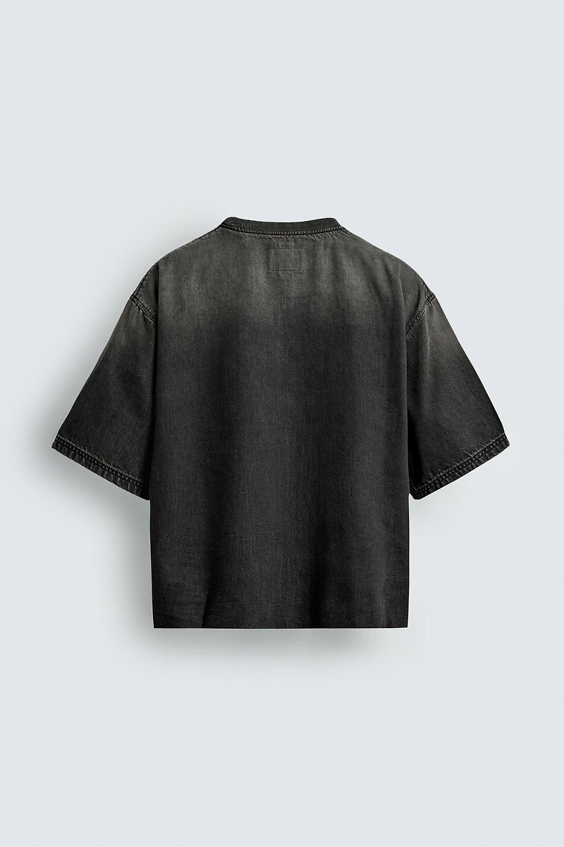 WASHED DENIM T-SHIRT