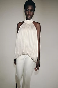 ZW COLLECTION PLEATED HALTER TOP