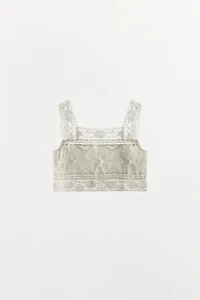 EMBROIDERED LACE TOP