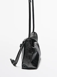 Nappa leather crossbody pouch bag