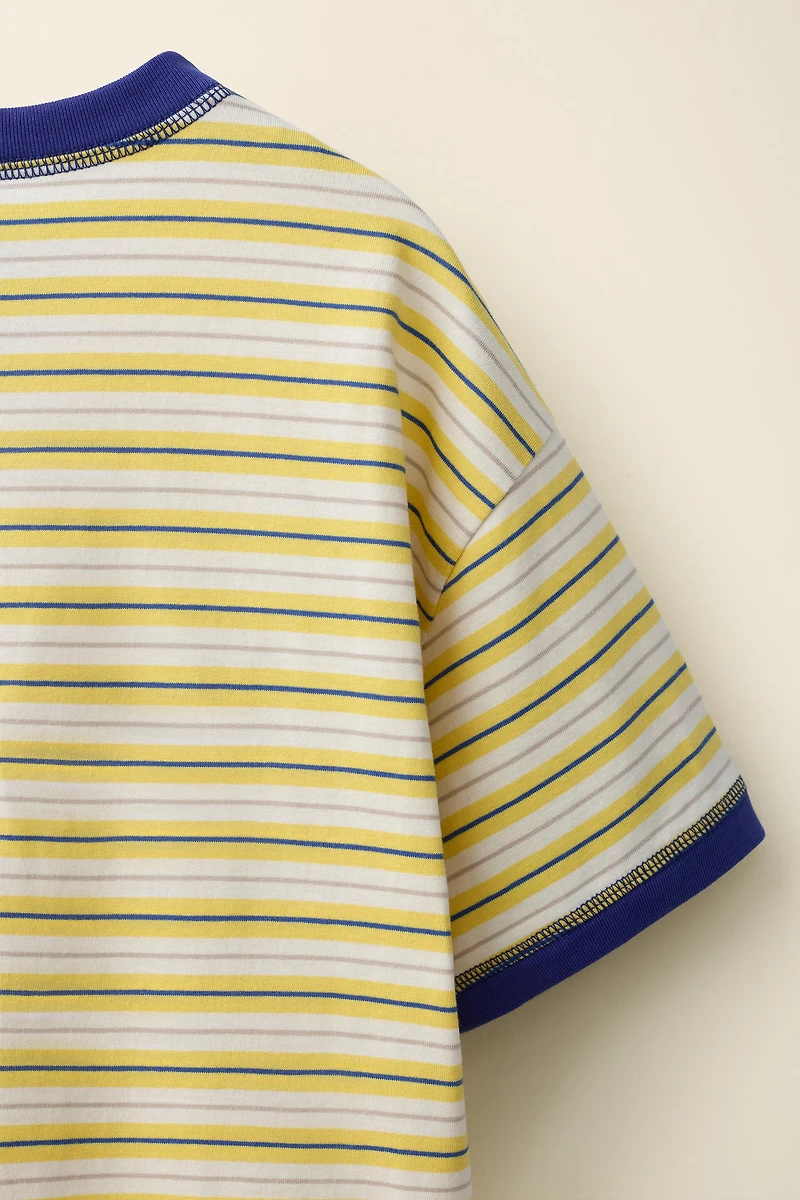 CONTRAST TOPSTITCHING T-SHIRT CREATED BY CARAMEL LONDON X ZARA