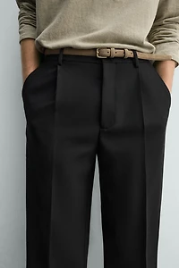 PANTALON COURT COUPE LARGE À PLIS