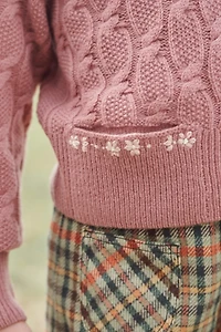 LIMITED EDITION CABLE KNIT 100% WOOL POLO SHIRT