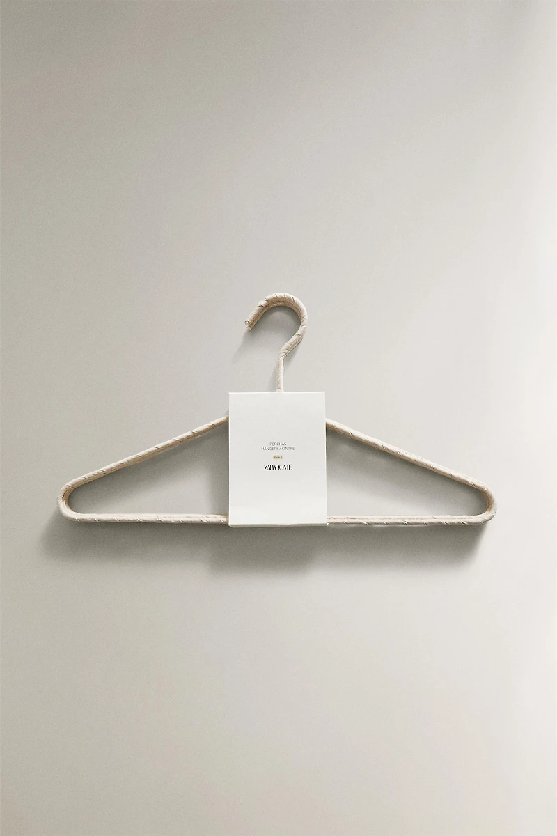 BEIGE COTTON AND LINEN HANGER (PACK OF 4)