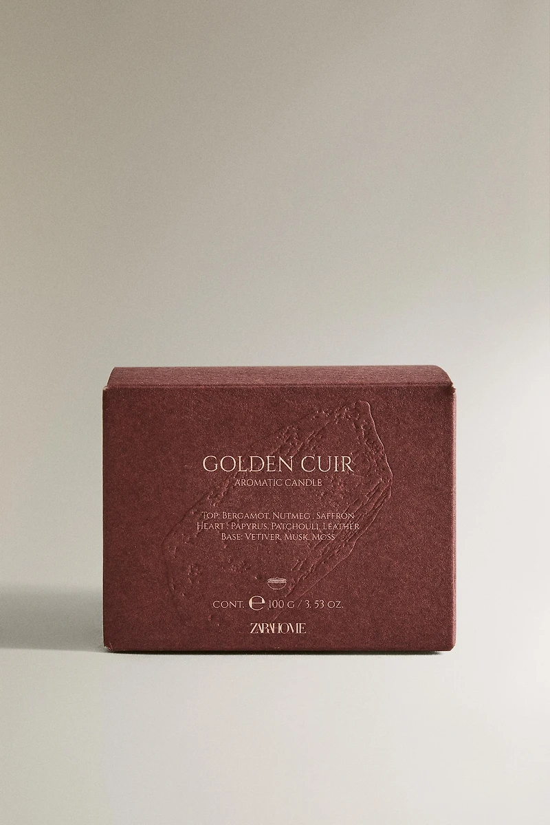(100 G) GOLDEN CUIR SCENTED CANDLE