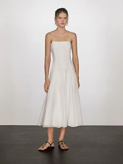 Flowing strappy midi dress