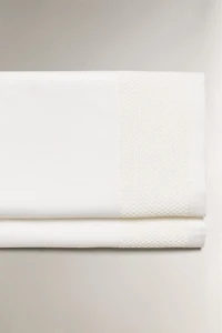 SATEEN FLAT SHEET WITH CROCHET BORDER