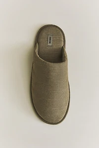 LINEN SLIPPERS